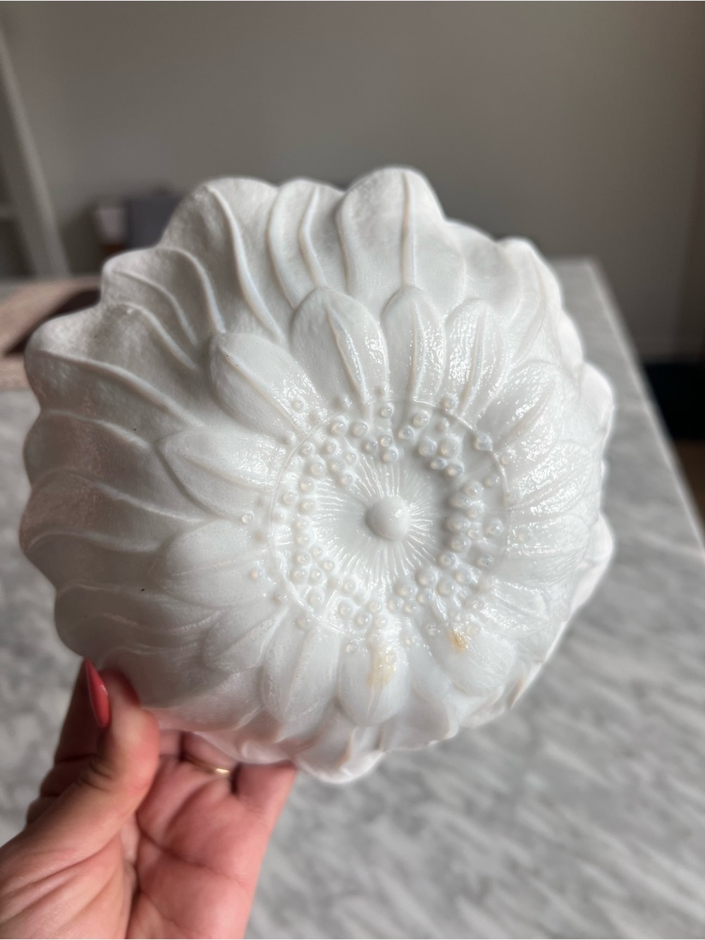 Vintage Indiana Glass White Floral Bowl - Picture 2 of 4